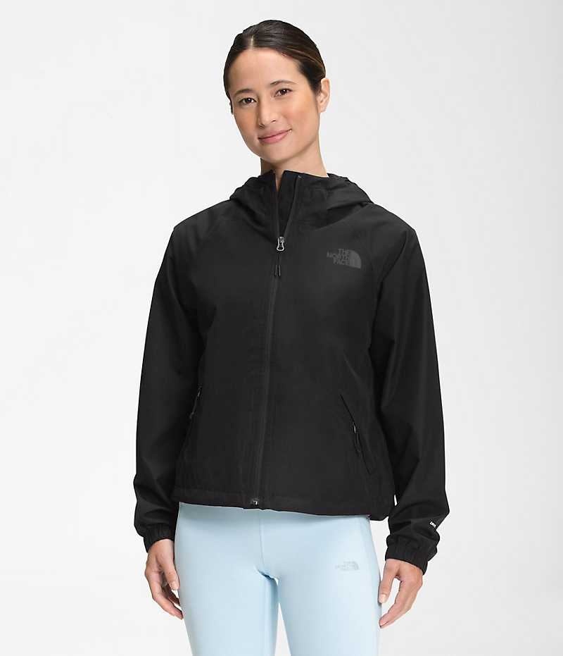 The North Face Voyage Kort Regnjakke Dame Sort | DK FBUQJ