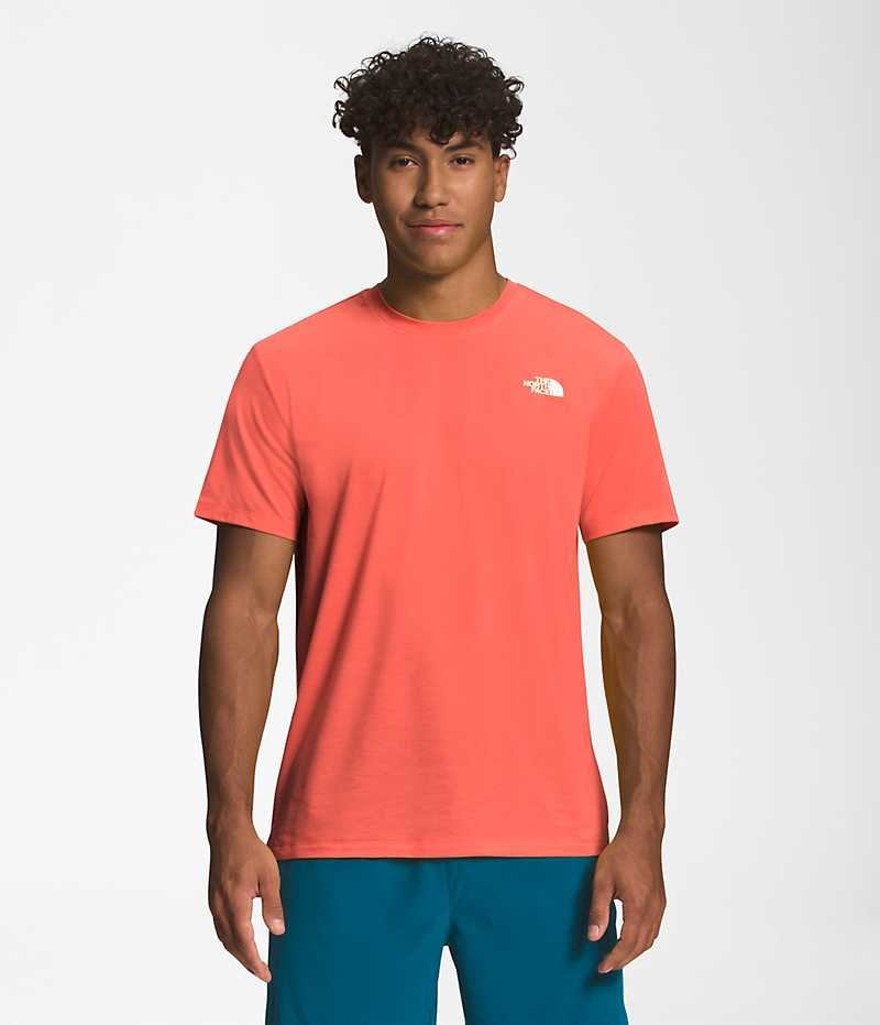 The North Face Wander Kort Sleeve T-Shirt Herre Orange | DANMARK GQBZW