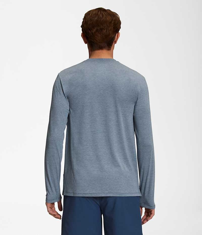 The North Face Wander Long Sleeve T-Shirt Herre Blå | DANMARK JYNPG