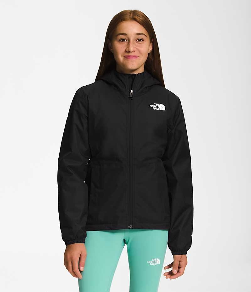 The North Face Warm Storm Regnjakke Pige Sort | DANMARK MAOQL